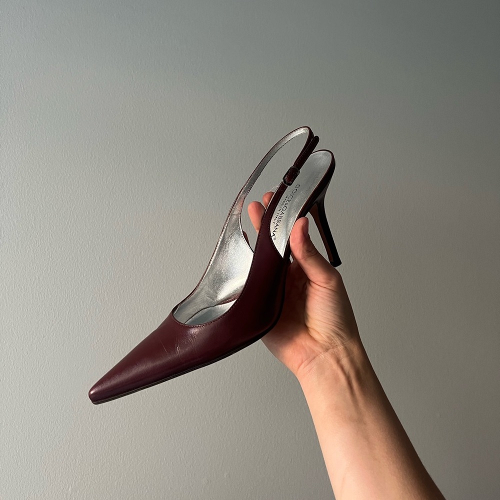 SOLD Dolce & Gabbana Leather Pointed Toe Heels/Mules
